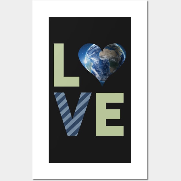 Vintage Love Earth Day retro love the Earth Day Wall Art by laverdeden